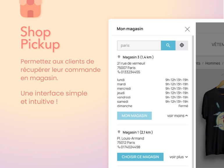 #Module Prestashop : ShopPickup – retrait en magasin ,click & collect, drive.