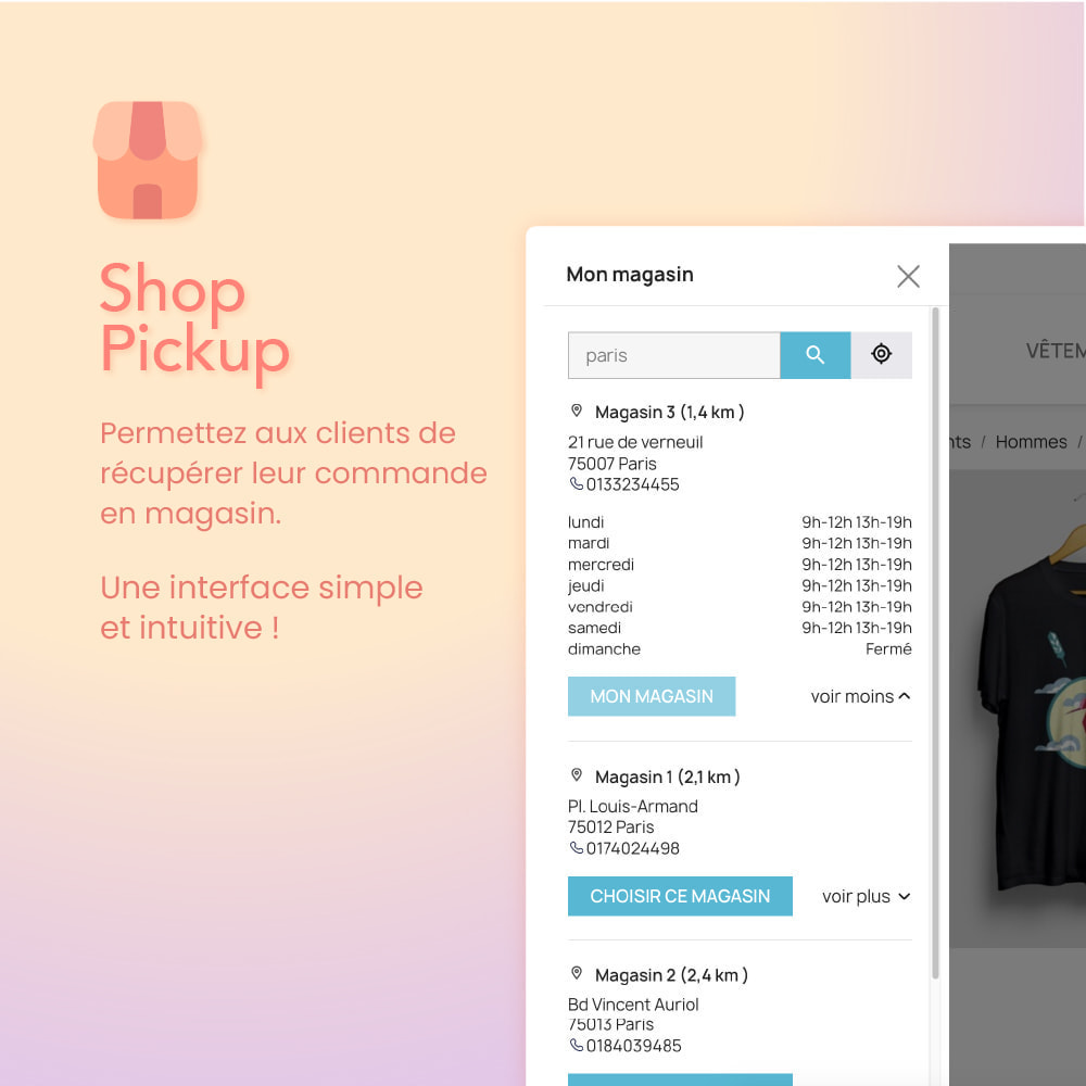 #Module Prestashop : ShopPickup – retrait en magasin ,click & collect, drive.